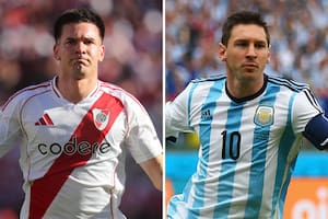 Franco Mastantuono y Lionel Messi