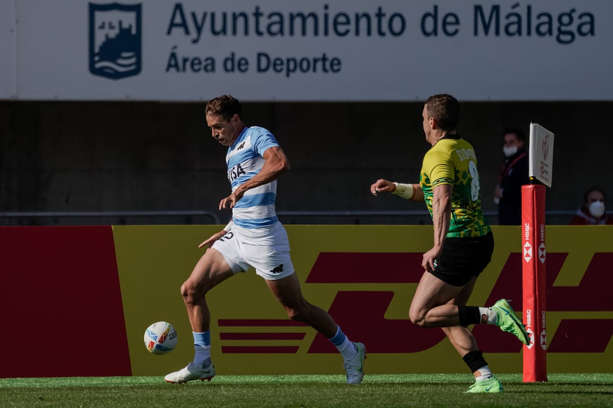 Franco Sábato, en acción en el Seven de Málaga