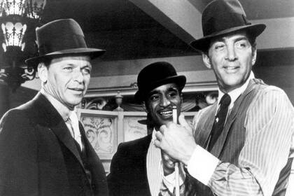 Frank Sinatra y dos viejos amigos del "Rat Pack", Sammy Davis Jr y Dean Martin