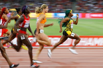 Fraser-Pryce, en acción