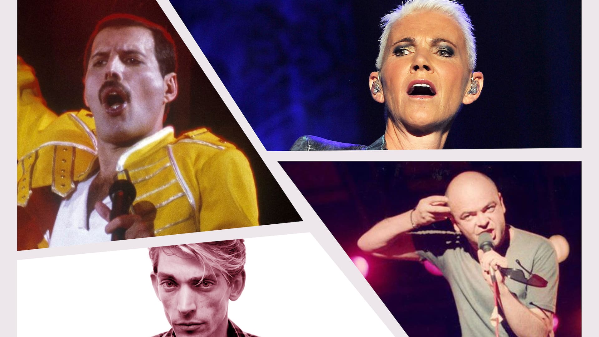 Freddie Mercury, Marie Fredriksson, Luca Prodan y Federico Moura