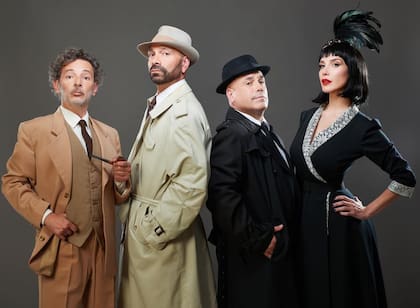 Fredy Villarreal y Andrea Rincón protagonizan la obra Los 39 escalones junto a Fabián Vena y el Bicho Gómez
