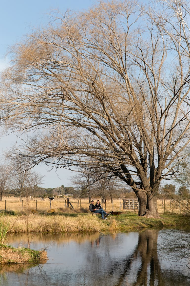 Frente a una laguna y rodeado de eucaliptos, el lugar abre sólo los fines de semana