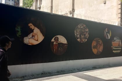 Frente "intervenido" con arte del predio ubicado en Congreso donde el Museo Nacional de Bellas Artes tendrá su centro de conservación