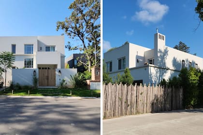 Frente, perfil y contrafrente de la casa. Nada hace sospechar que queda un tramo de la planta alta por concluir.