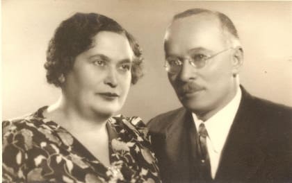 Frida Rubinstein y su esposo Moisés Perel