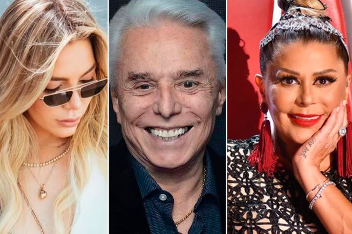 Frida Sofía, su abuelo Enrique y su madre, Alejandra Guzmán