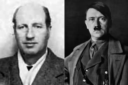 Friedrich Kadgien y Adolf Hitler