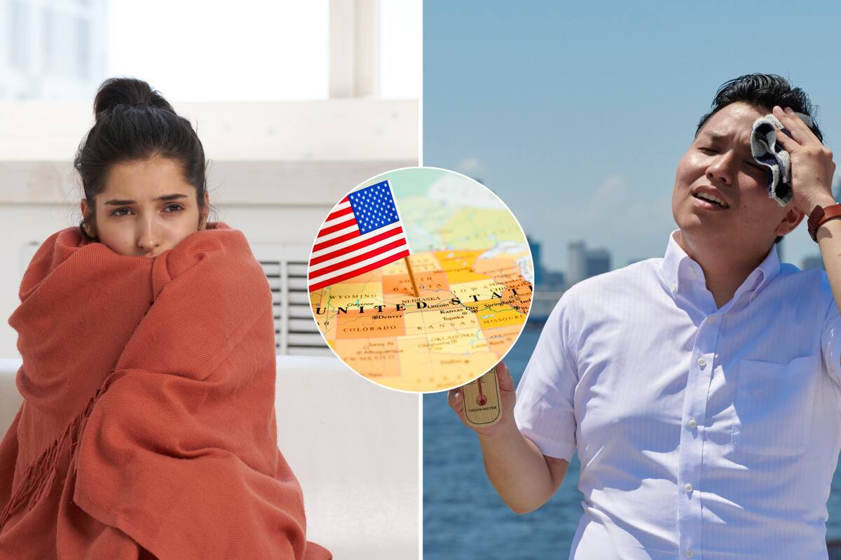 Frío y calor al mismo tiempo en Estados Unidos: mientras a California llega un frente helado, en el este se esperan temperaturas por sobre la media estacional