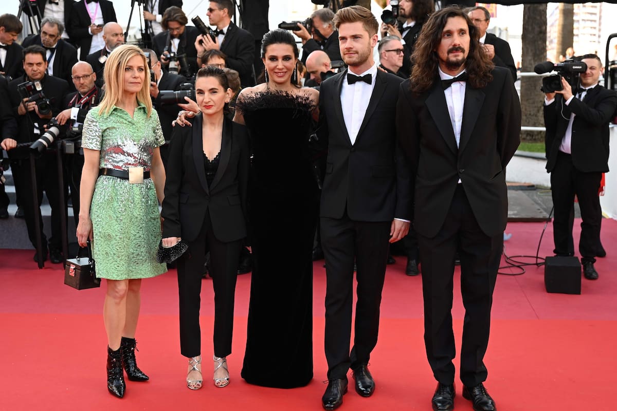 (FromL) French actress and member of the Un Certain Regard Jury Marina Fois, German producer and member of the Un Certain Regard Jury Nurhan Sekerci-Pors, Lebanese director and President of the Un Certain Regard Jury Nadine Labaki, Belgian director and member of the Un Certain Regard Jury Lukas Dhon