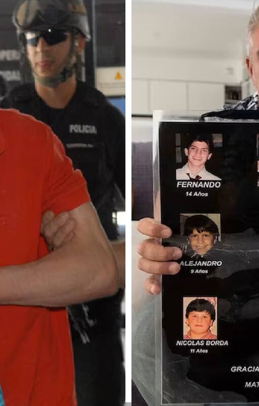 Fructuoso Álvarez González, el autor de la masacre de Flores, y Matías Bagnato, único sobreviviente del conmocionante crimen de toda su familia