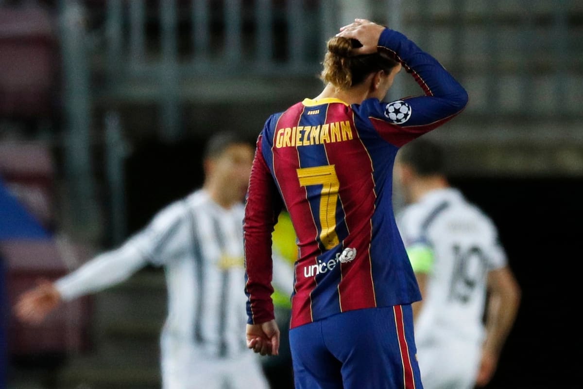 Frustracion de Griezmann.