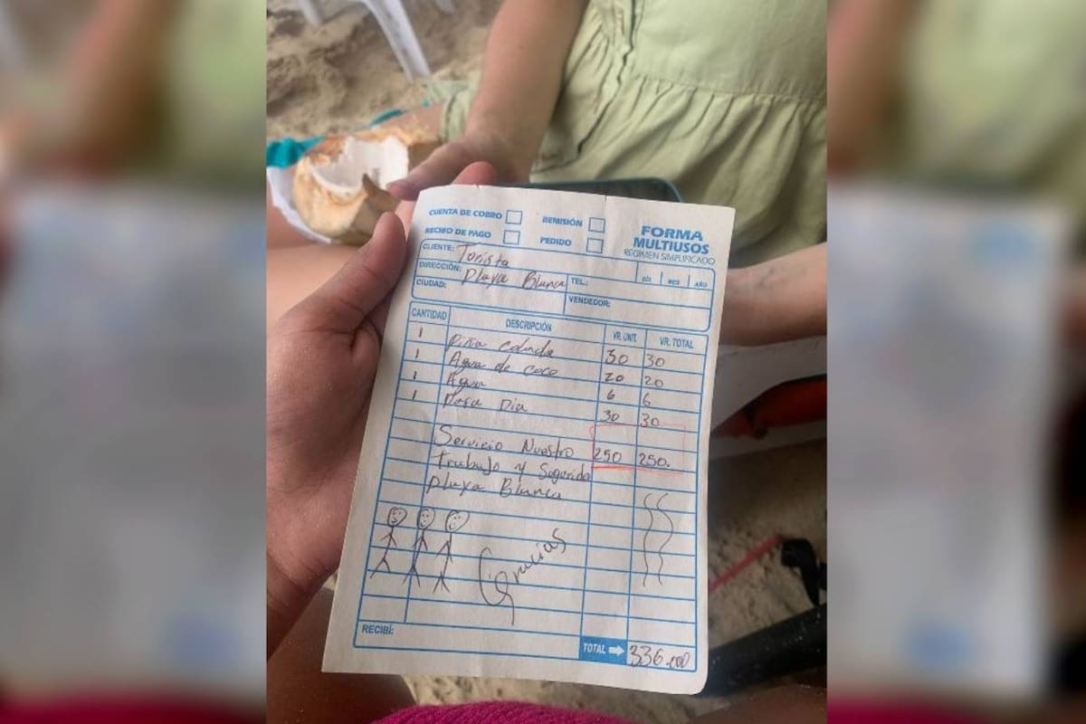 Fue a la playa por unas horas y recibió un recargo por el servicio que la llenó de indignación