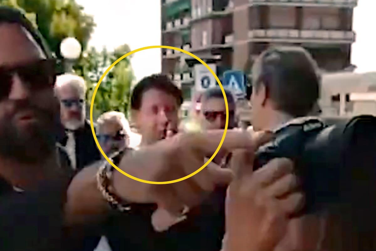 Fue agredido Giuseppe Conte