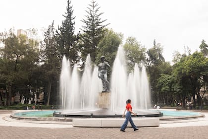 Fuente del David en barrio Roma.