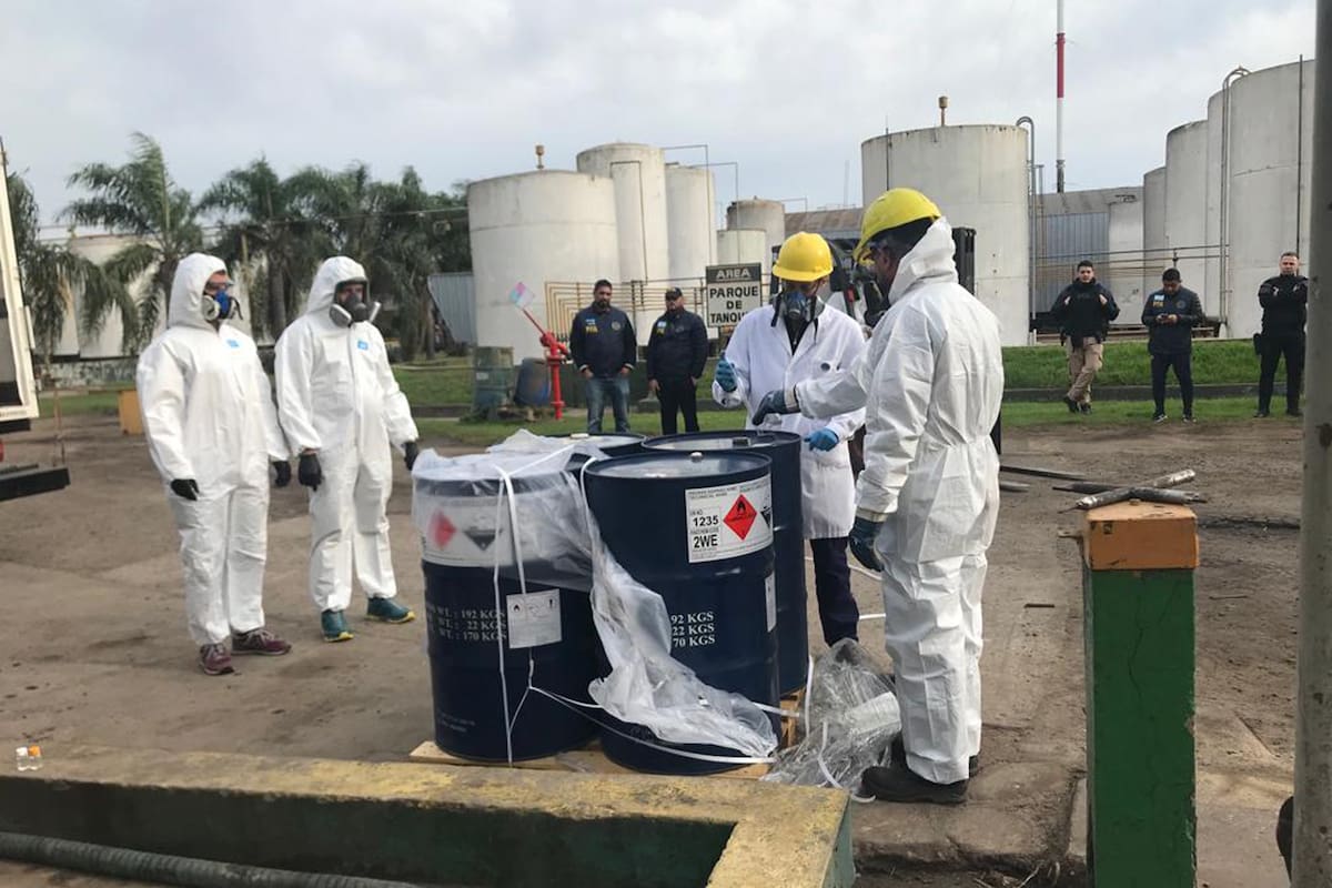 Fueron destruidos los incautados 25.000 kilos de metilamina