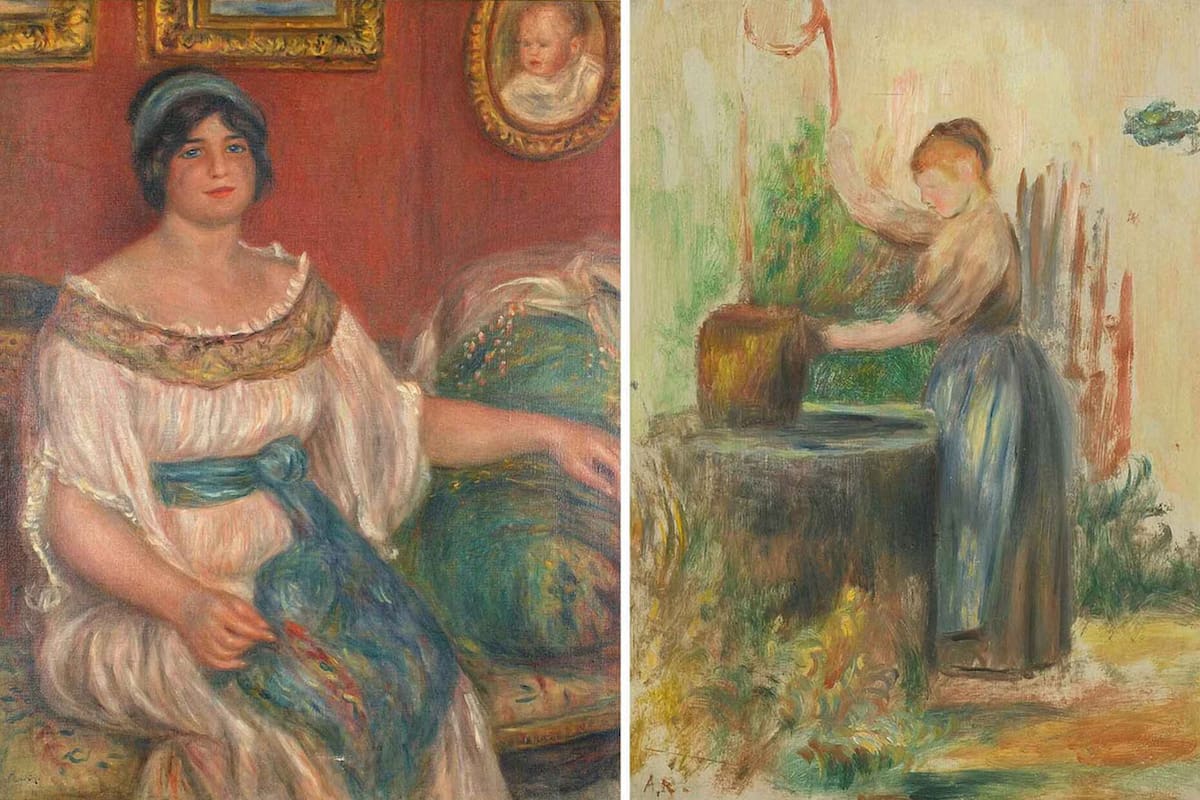 Fueron identificados los cuadros robados en el museo Renoir:
"Madame Colonna Romano" (1910) y "Jeune femme au puits" (1886)