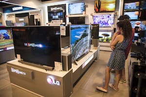 Fueron impulsadas por las compras de televisores por el Mundial