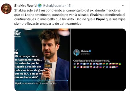 Fueron los fanáticos quienes supusieron que. con su twit, Shakira le respondió a Piqué