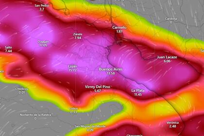 Fuerte avance de frente frío y precipitaciones sobre la provincia de Buenos Aires