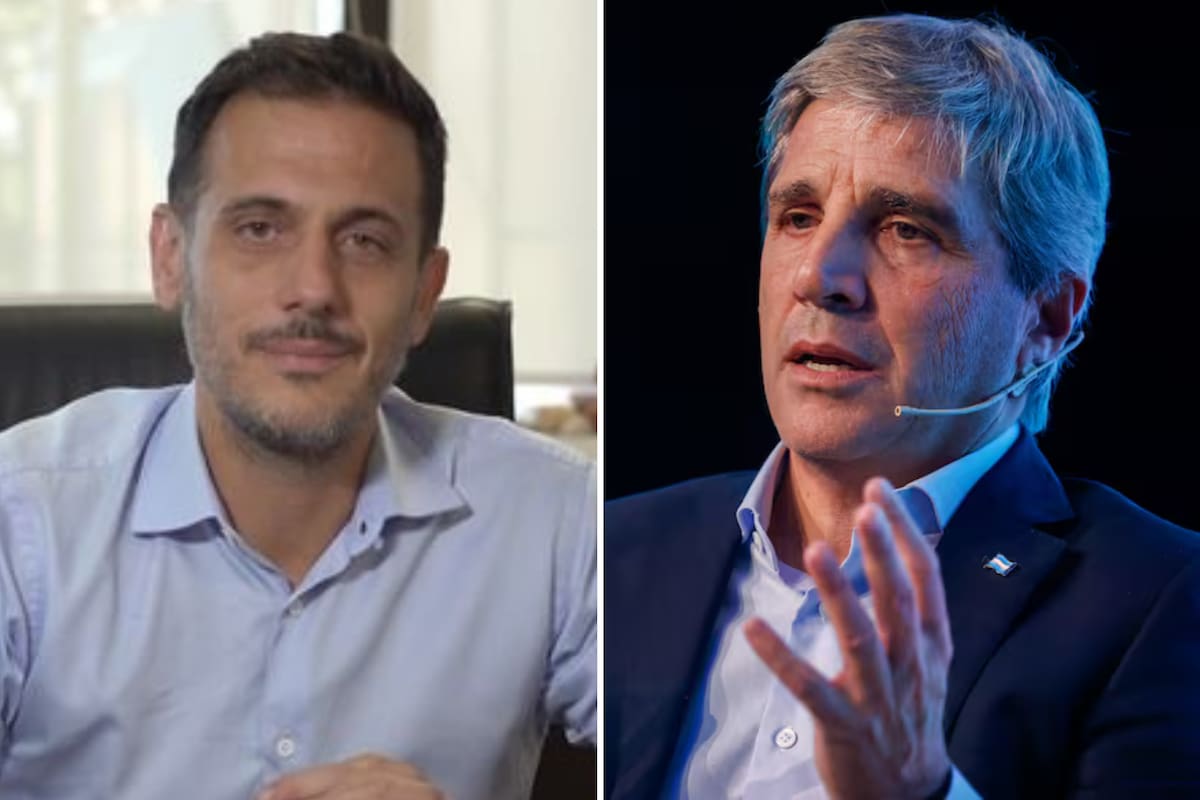 Fuerte cruce entre Julián Álvarez y Luis Caputo