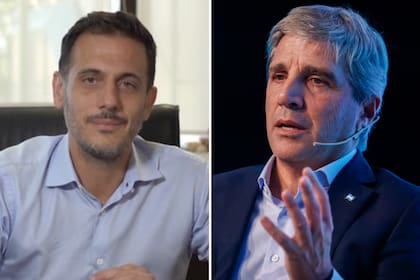 Fuerte cruce entre Julián Álvarez y Luis Caputo