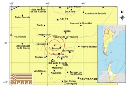 Fuerte sismo en Tucumán