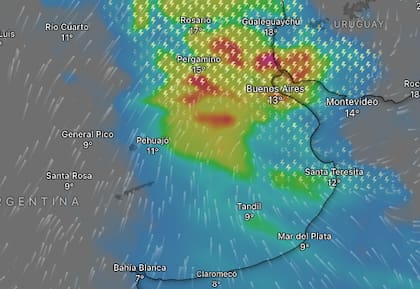 Fuertes lluvias impactarán en el AMBA durante este jueves