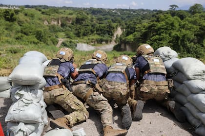 Tropas argentinas en un ejercicio militar combinado