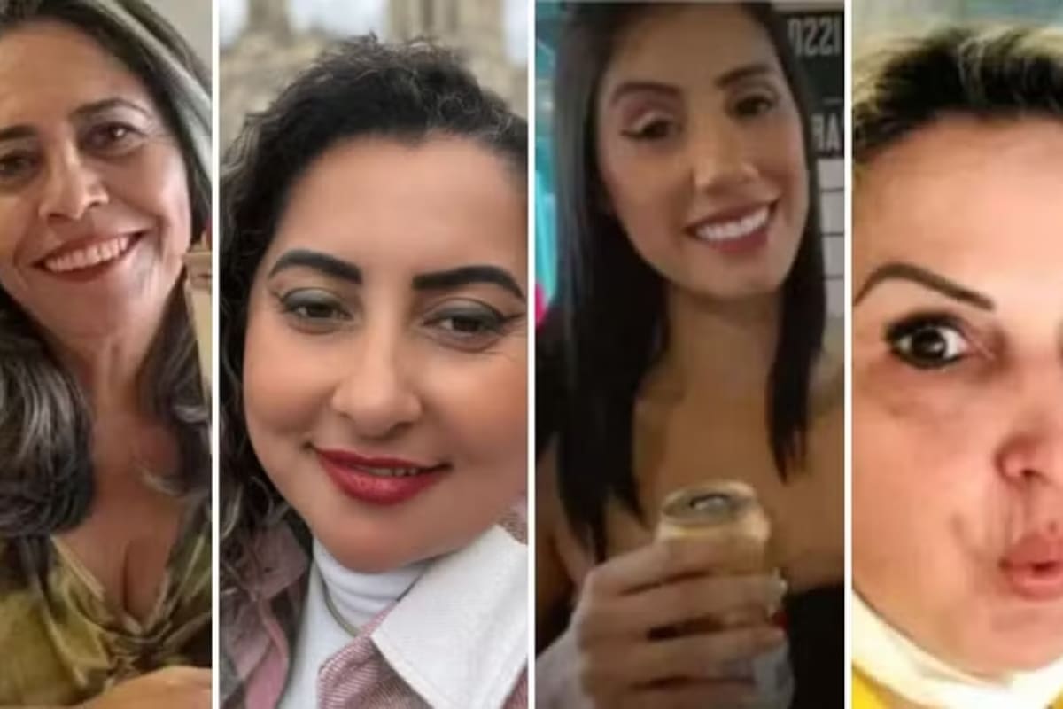 Fugitivas del 8 de enero detenidas en Estados Unidos por ingresar al país ilegalmente: Rosana Maciel Gomes, Michely Paiva Alves, Cristiane Da Silva y Raquel de Souza Lopes.