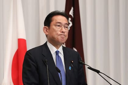 Fumio Kishida, esta mañana, durante una conferencia de prensa