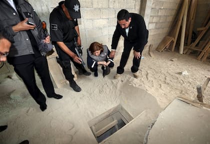 El túnel por donde habría escapado el narcotraficante más buscado del país