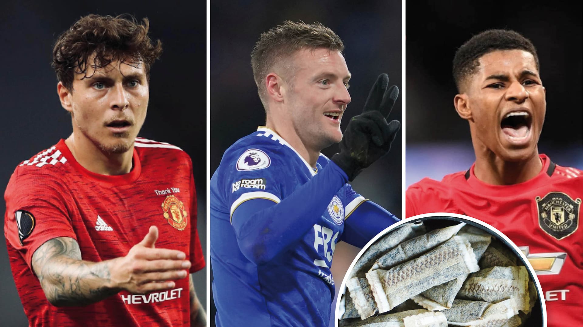 Marcus Rashford, Dele Alli y Victor Lindelöf, todos futbolistas que fueron captados con latas de snus o consumiendo los sobres en publicaciones propias y de terceros en redes sociales