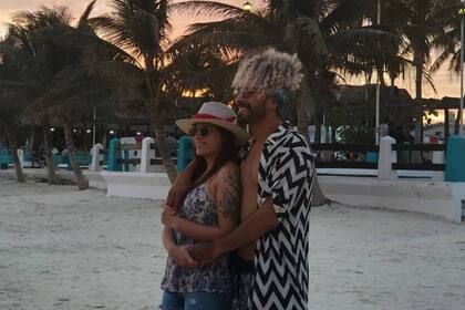 Gabo y Giselle Usandivaras en una foto que él posteó en su Instagram en enero de este año