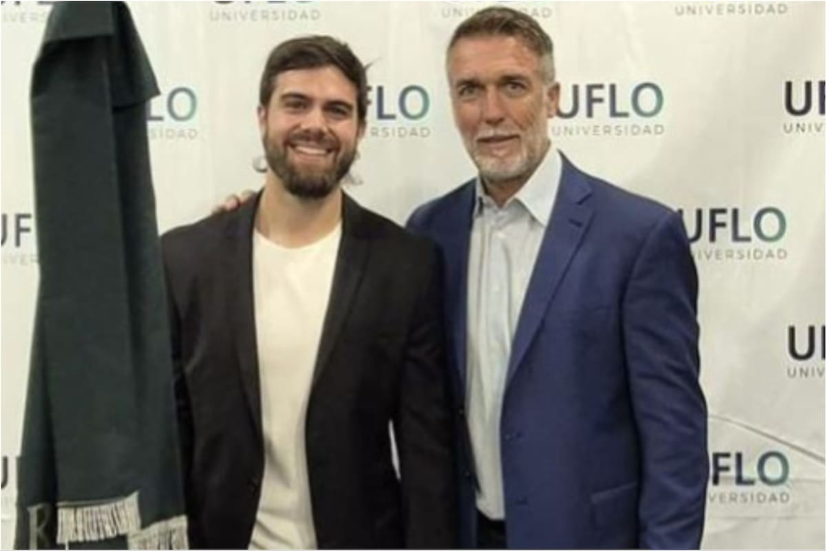 Gabriel Batistuta celebró el logro académico de su hijo Thiago con un fuerte mensaje en las redes