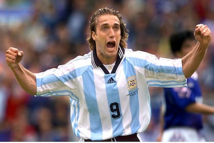 Gabriel Batistuta, uno de los protagonistas de la selección argentina en el Mundial de Francia 98