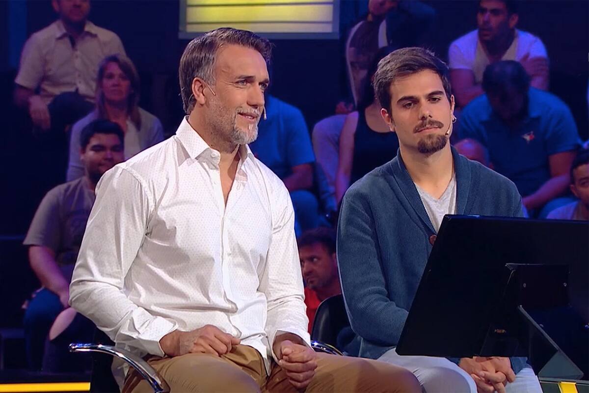 Gabriel Batistuta y su hijo Thiago.