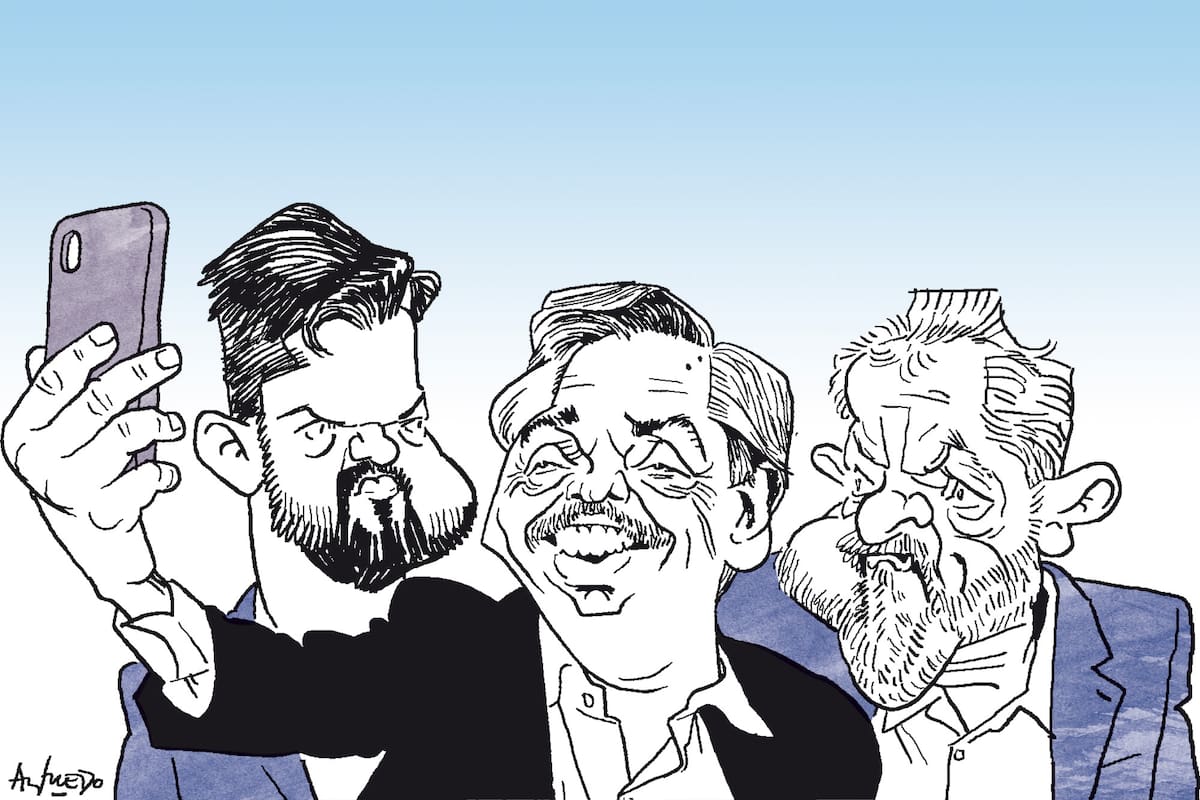 Gabriel Boric, Alberto Fernández y Lula da Silva