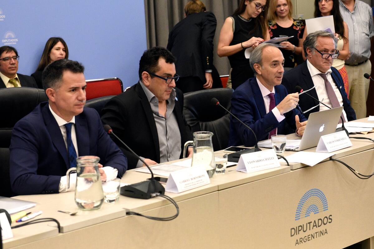 Gabriel Bornoroni, presidente de la comisión de Legislación General; Leonardo Cifelli, secretario de Cultura; Carlos Torrendel, secretario de Educación; y Pablo De la Torre, secretario de Niñez y Familia
