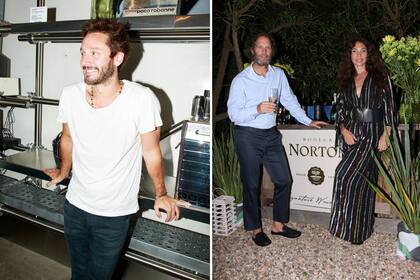 Gabriel Brener y Maria Cher, en el evento de reapertura del restó Bajo el Alma y Benjamín Vicuña, muy divertido, en el evento de Paco Rabanne