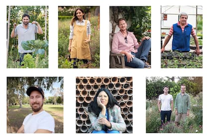 Gabriel, Clara Marre, Ignacio Van Heden, Carlos Boschi, Felipe Castro, Cristina Le Mehauté, Andres Cachero y Ezequiel Gorosito de Mis Herbáceas