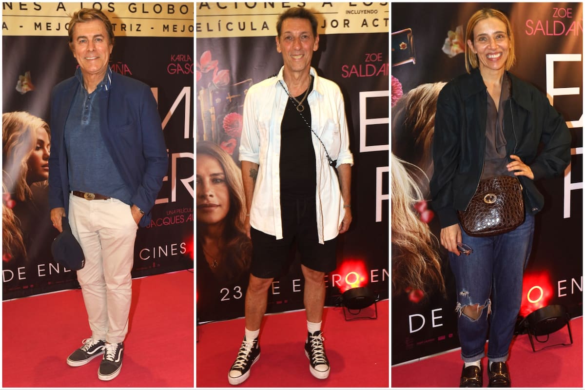 Gabriel Corrado, Humberto Tortonese y Juliana Gattas fueron algunos de los famosos presentes en el preestreno de Emilia Pérez