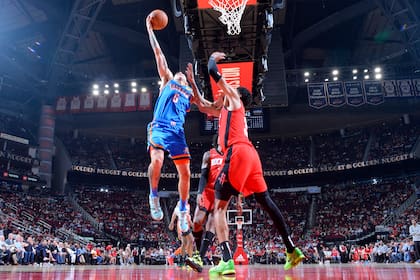 Gabriel Deck en el juego ante Houston Rockets