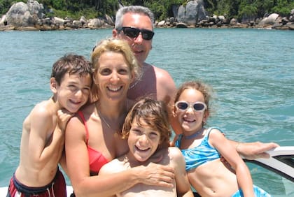 Gabriel, disfrutando unas vacaciones junto a su familia.