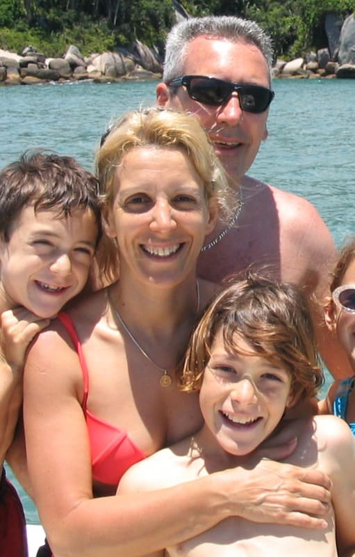 Gabriel, disfrutando unas vacaciones junto a su familia.