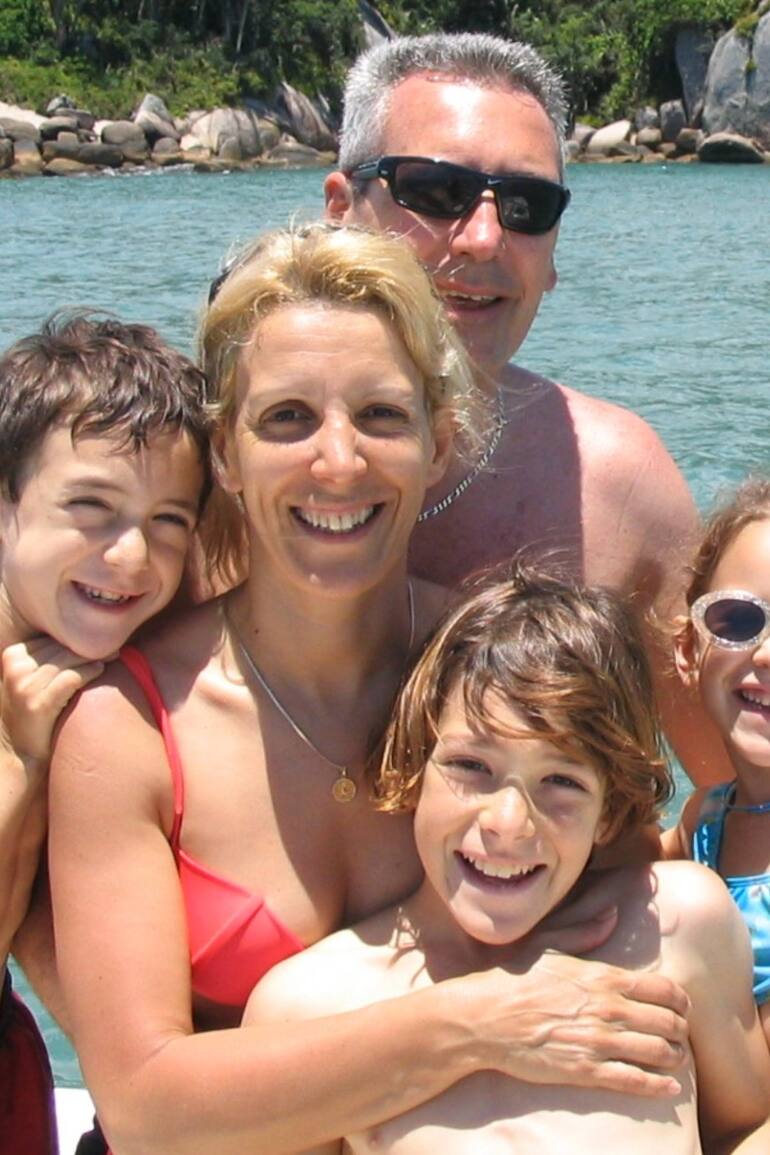 Gabriel, disfrutando unas vacaciones junto a su familia.