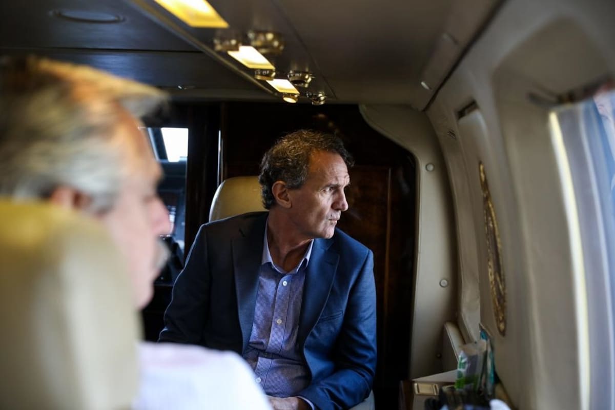 Gabriel Katopodis, en una recorrida con el presidente Alberto Fernández