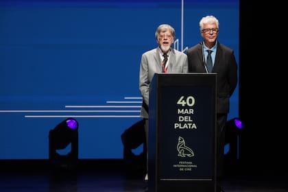 Gabriel Lerman y Jorge Stamadianos, los directores artísticos del Festival Internacional de Cine de Mar del Plata, anoche