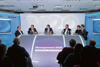 Gabriel López (Ford), Federico Rava (Telefónica), José Del Rio (la nacion), Henry Seeber (American Express), Carlos Pérez (BBDO) y Axel Labourt (Corteva)