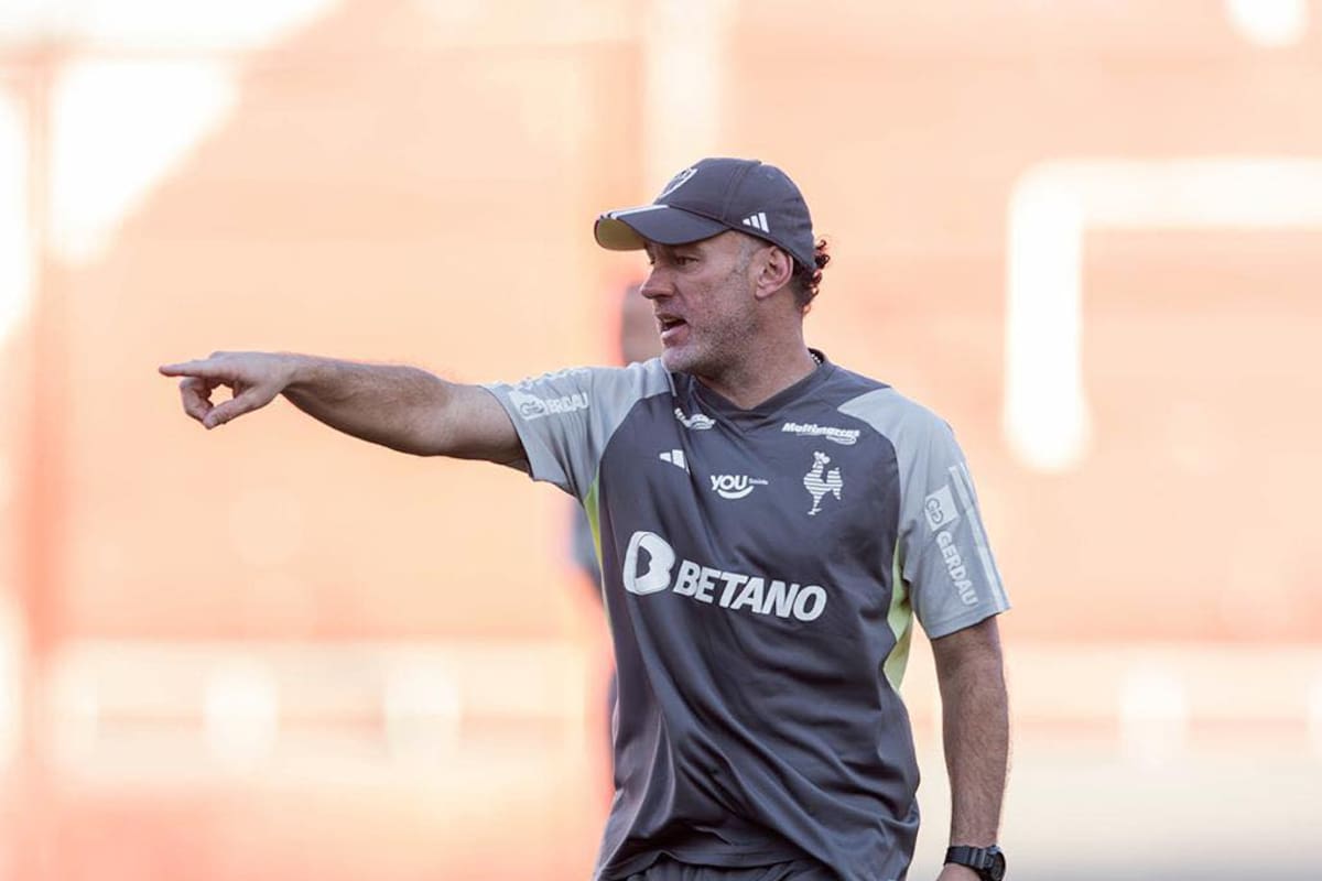 Gabriel Milito, en un entrenamiento de Atlético Mineiro